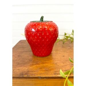 Strawberry jam jar- vintage jelly jar